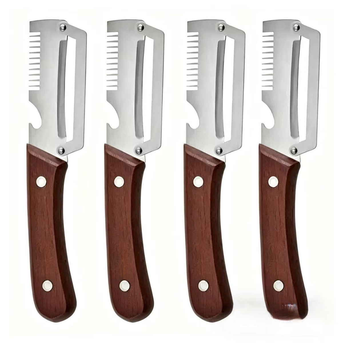 🔥🔥AEXZR® 2‑in‑1 Multi-Functional Wooden Vegetable Peeler with Built In Bottle Opener