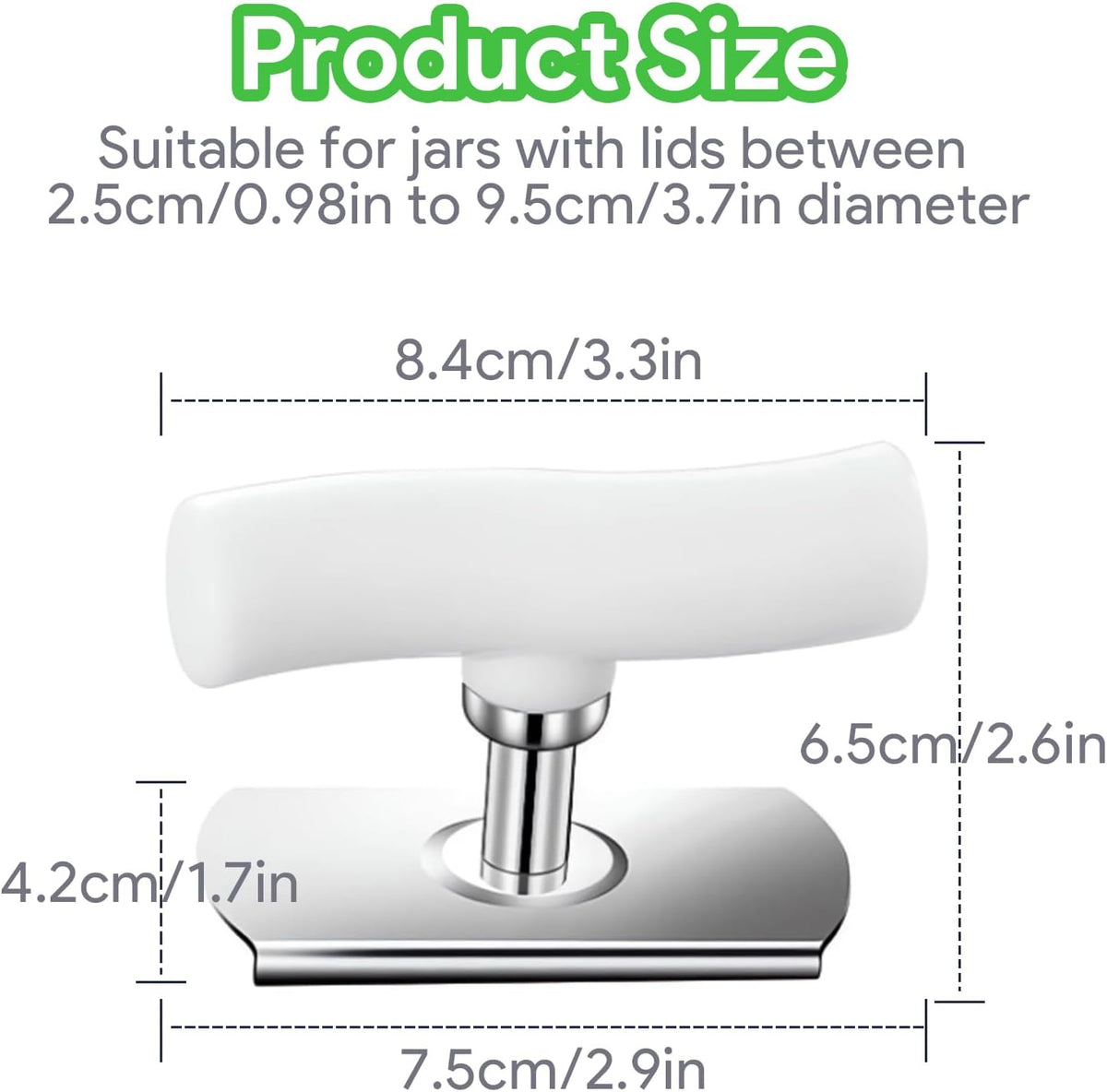 for Seniors with Arthritis, Bottle Opener for Weak Hands, Kitchen Gadget With Lid Opener Tool, Adjustable Grip Stainless Steel for Opening, Fits 1-4 Inch