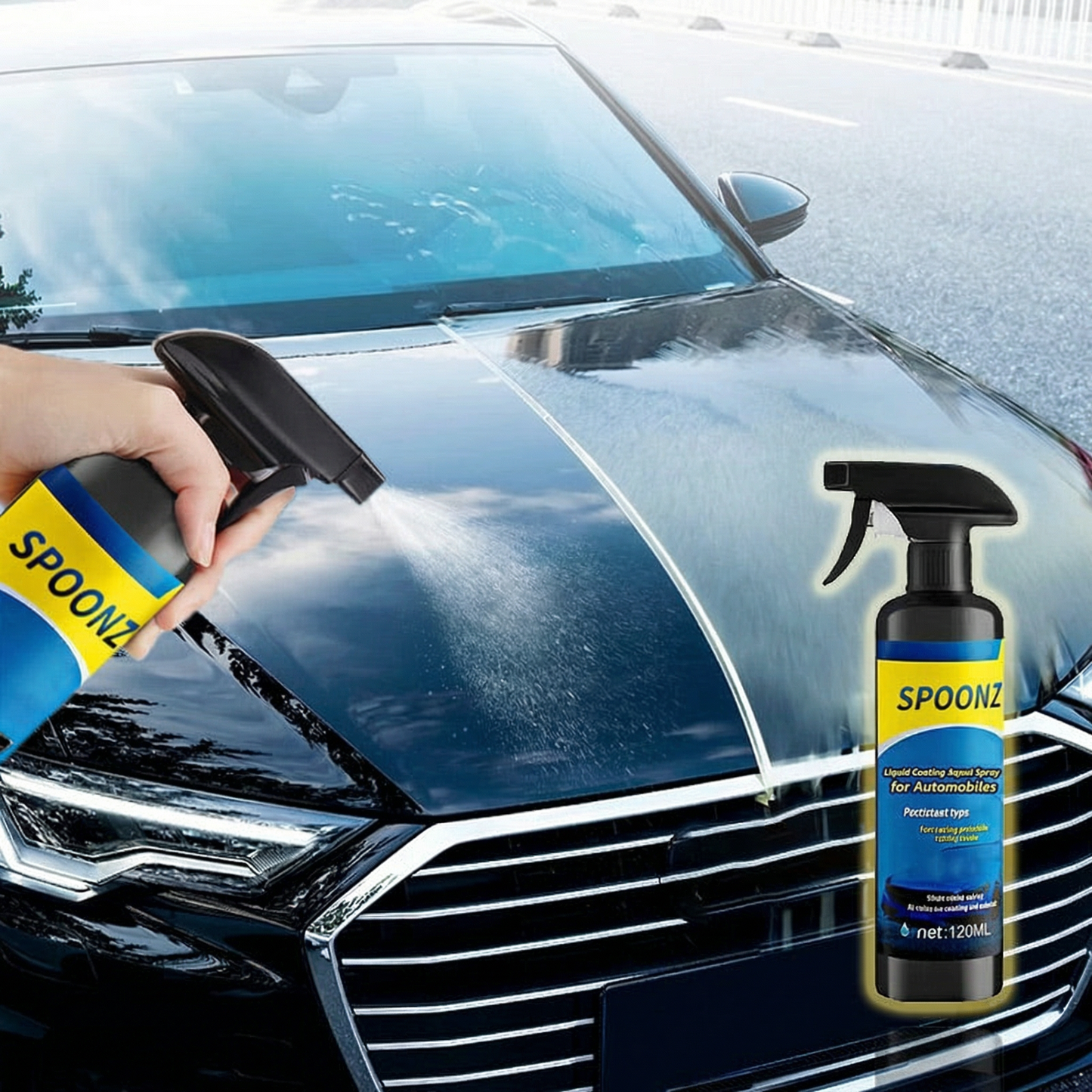 🚗🏆ZAVELY™Liquid Coating Agent Spray for Automobiles - 🛡️Universal for All Paints, Enhances Shine✨