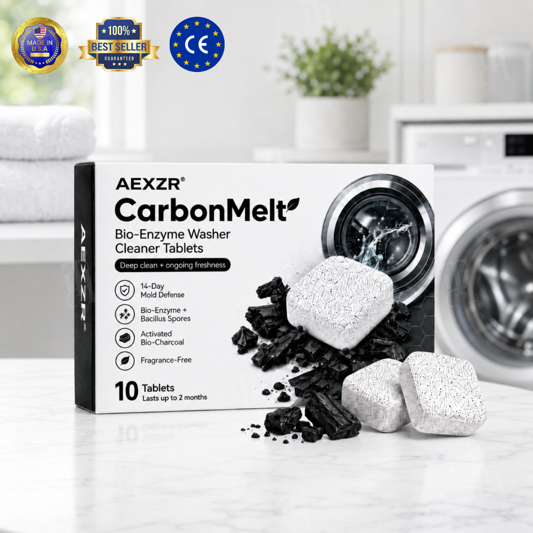 🏆Official Store|1 Wash, Zero Odor|AEXZR® CarbonMelt Bio-Enzyme Washer Cleaner Tablets