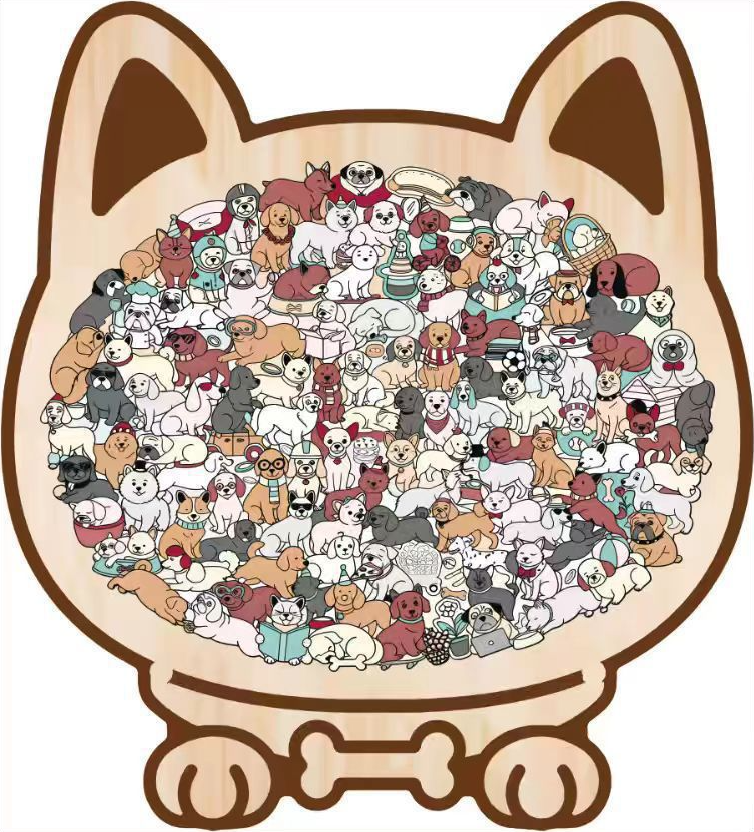 50% OFF 🐱 135-Piece Cat-Shaped Wooden Puzzle in Morandi Colors 🎁