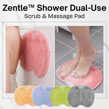 Zentle™ Shower Dual-Use Scrub & Massage Pad – Foot Scrub (Step) / Back Scrub (Wall) | Done While Showering