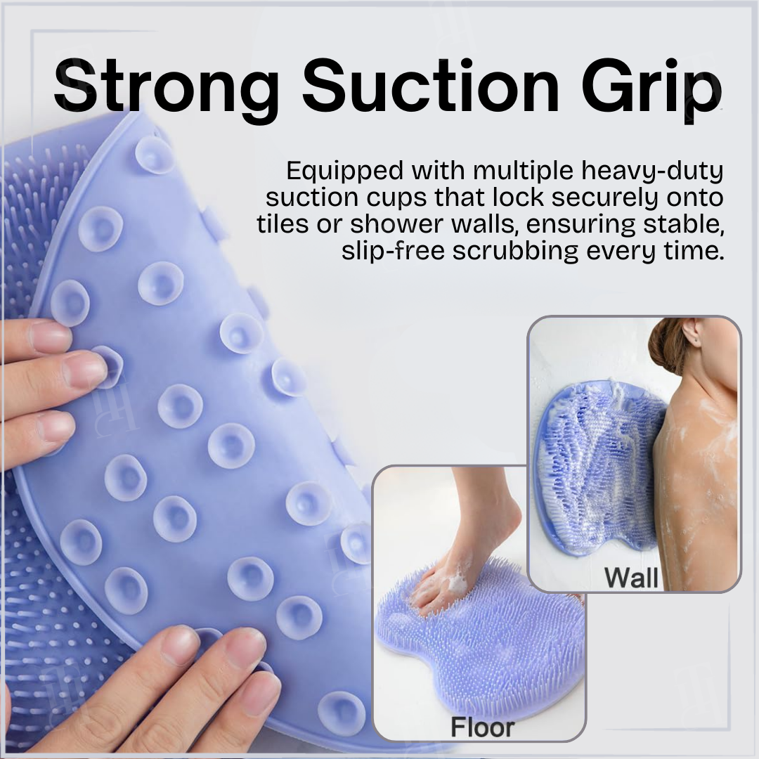 Zentle™ Shower Dual-Use Scrub & Massage Pad – Foot Scrub (Step) / Back Scrub (Wall) | Done While Showering