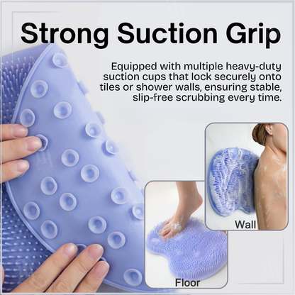 Zentle™ Shower Dual-Use Scrub & Massage Pad – Foot Scrub (Step) / Back Scrub (Wall) | Done While Showering