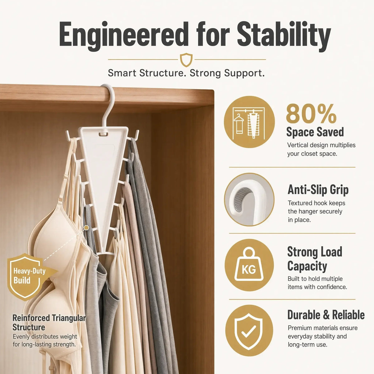 ✨ Buy More Save More  V-Shaped 12-Hook Closet Organizer – 🔄360° Rotation · Space-Saving 😍