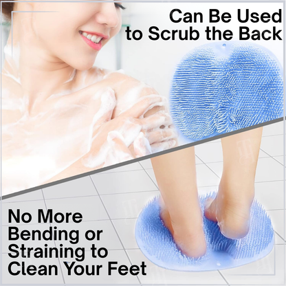 Zentle™ Shower Dual-Use Scrub & Massage Pad – Foot Scrub (Step) / Back Scrub (Wall) | Done While Showering