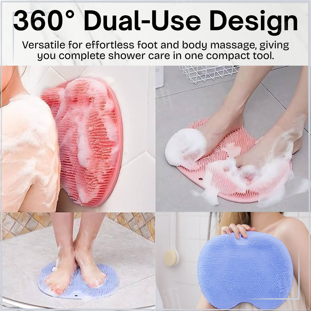 Zentle™ Shower Dual-Use Scrub & Massage Pad – Foot Scrub (Step) / Back Scrub (Wall) | Done While Showering