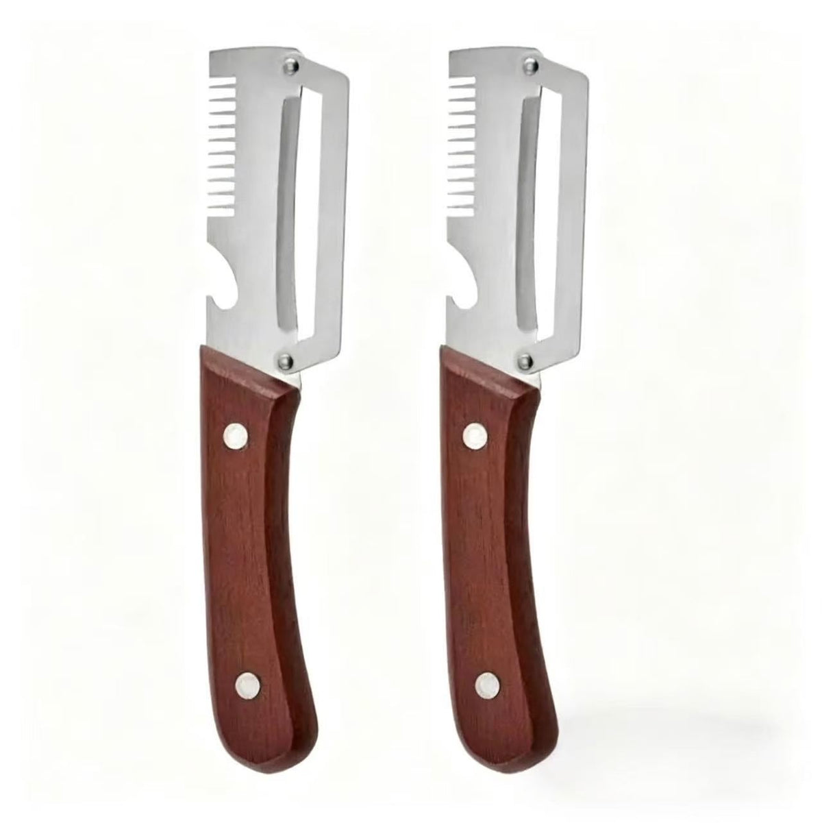 🔥🔥AEXZR® 2‑in‑1 Multi-Functional Wooden Vegetable Peeler with Built In Bottle Opener