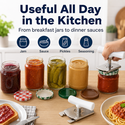 for Seniors with Arthritis, Bottle Opener for Weak Hands, Kitchen Gadget With Lid Opener Tool, Adjustable Grip Stainless Steel for Opening, Fits 1-4 Inch
