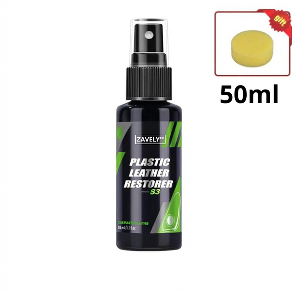 🏆ZAVELY™Plastic Leather Restorer – ✨Non-Greasy Matte Finish, Repels Dust🛡️