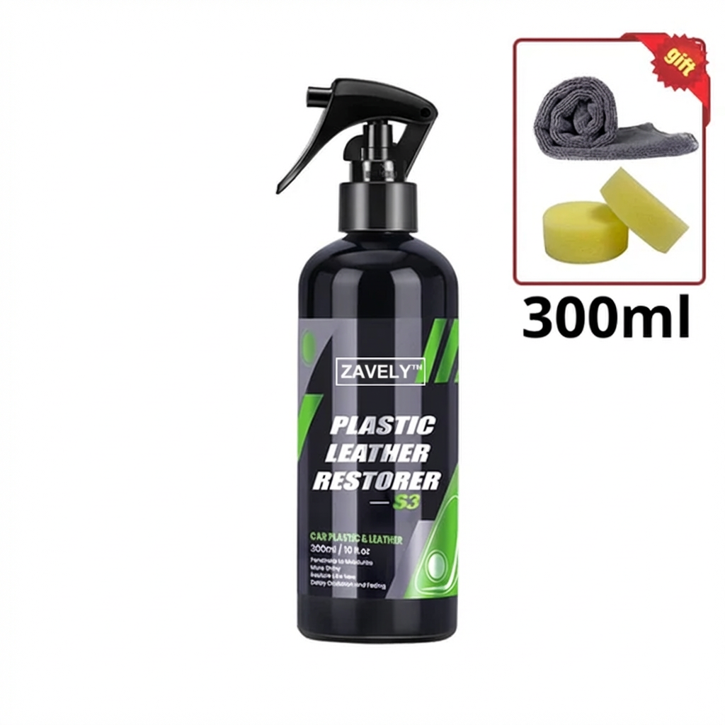 🏆ZAVELY™Plastic Leather Restorer – ✨Non-Greasy Matte Finish, Repels Dust🛡️