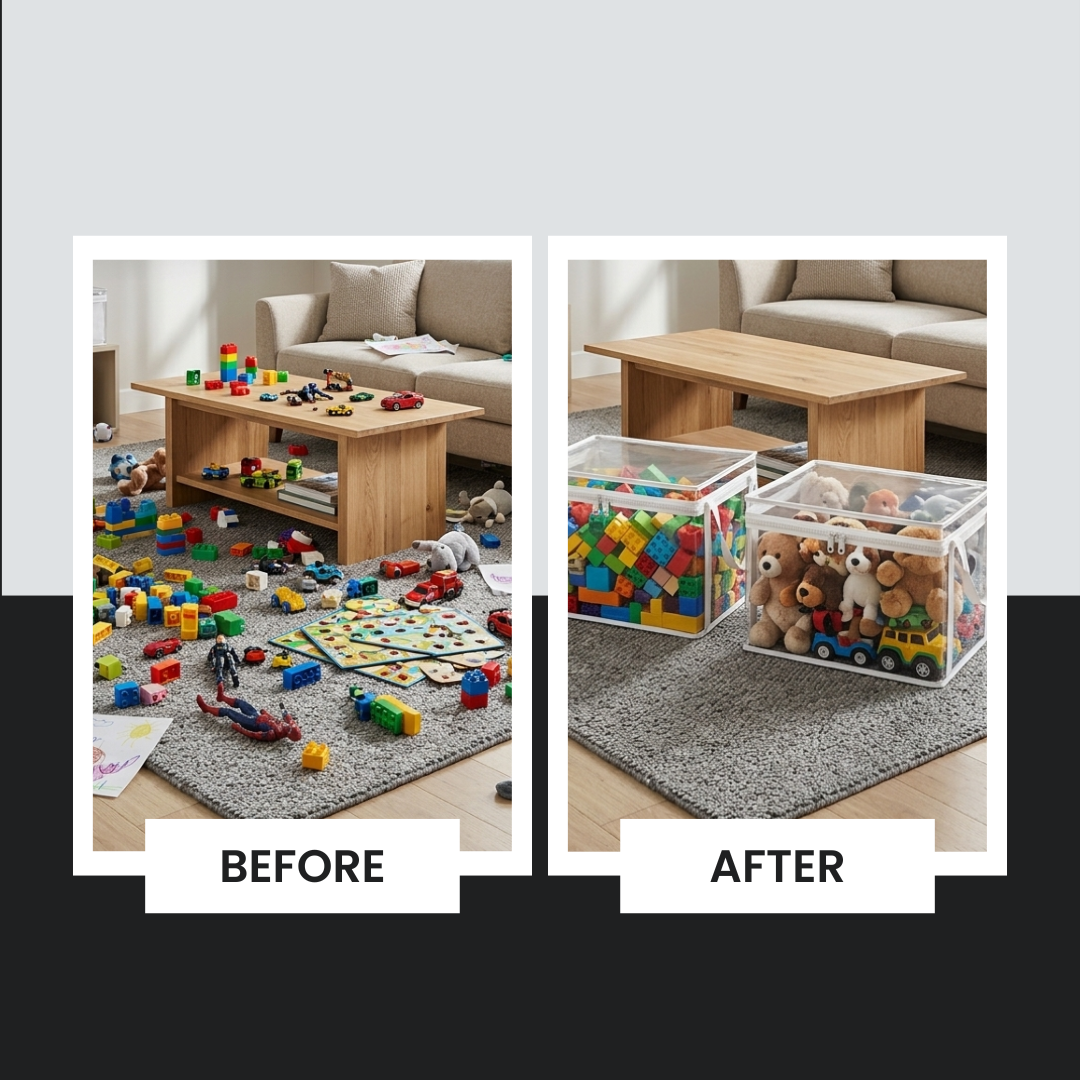 AEXZR® 360° Clear Storage Bin