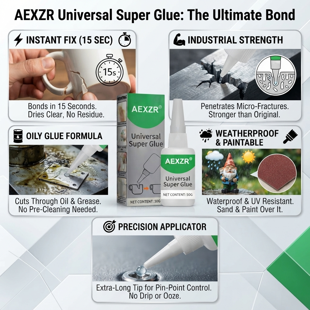 🔥Up to 60% off|Castor Seed Extract Super Glue · Long-Lasting Strength