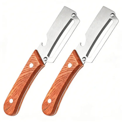 🔥🔥AEXZR® 2‑in‑1 Multi-Functional Wooden Vegetable Peeler with Built In Bottle Opener