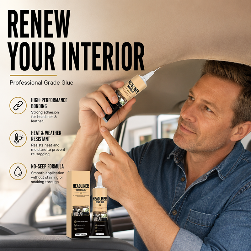 Waterproof Car Headliner Repair Glue, High Strength Adhesive for Sagging Car Ceiling & Interior🔥