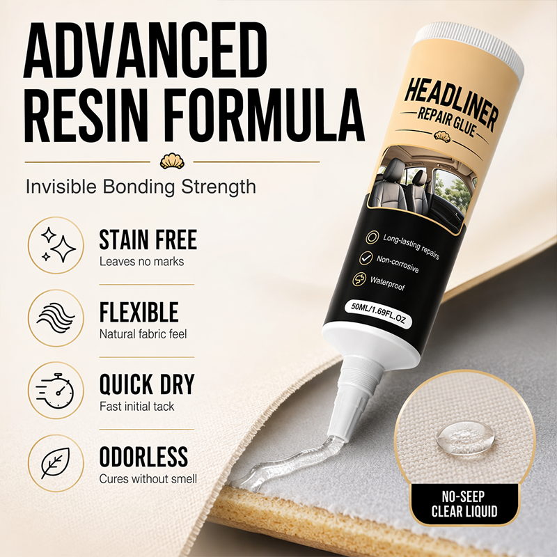 Waterproof Car Headliner Repair Glue, High Strength Adhesive for Sagging Car Ceiling & Interior🔥