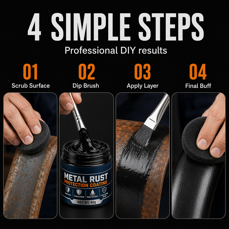🥳2026 HOT SALE💞50K+ SOLD!🔧 65% OFF! Metal Rust Protection Black Repair Paste – Restores rusty gates, railings & tools. Forms protective coating – no need to replace! 🛡️✨